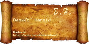 Demkó Harald névjegykártya